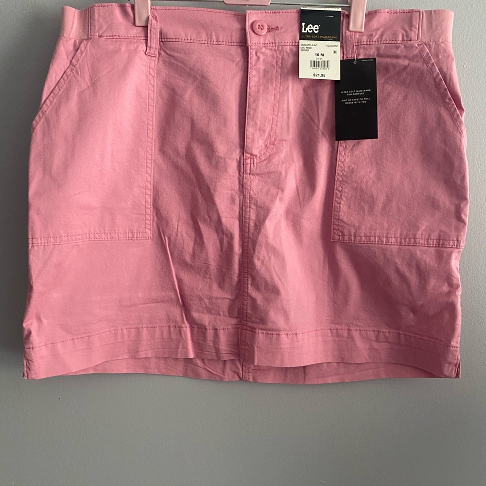Lee Pink Mid-Rise Skort NWT SIZE 16